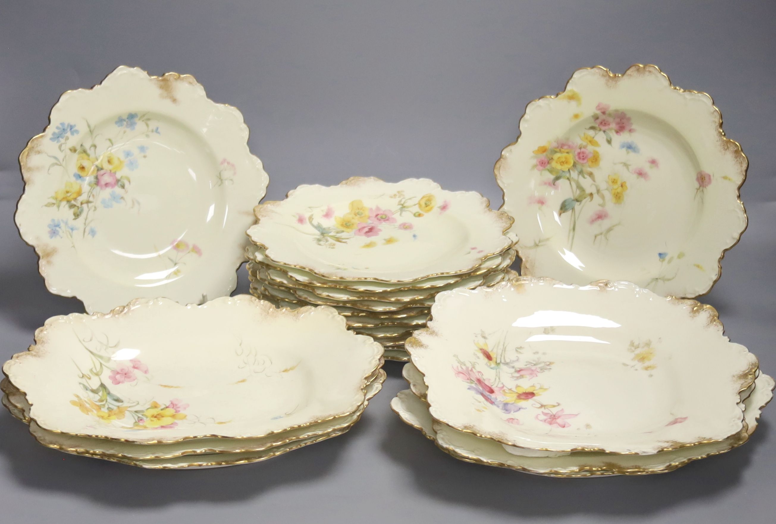 A Royal Crown Derby part dessert service, c.1900